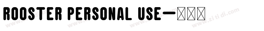 ROOSTER PERSONAL USE字体转换